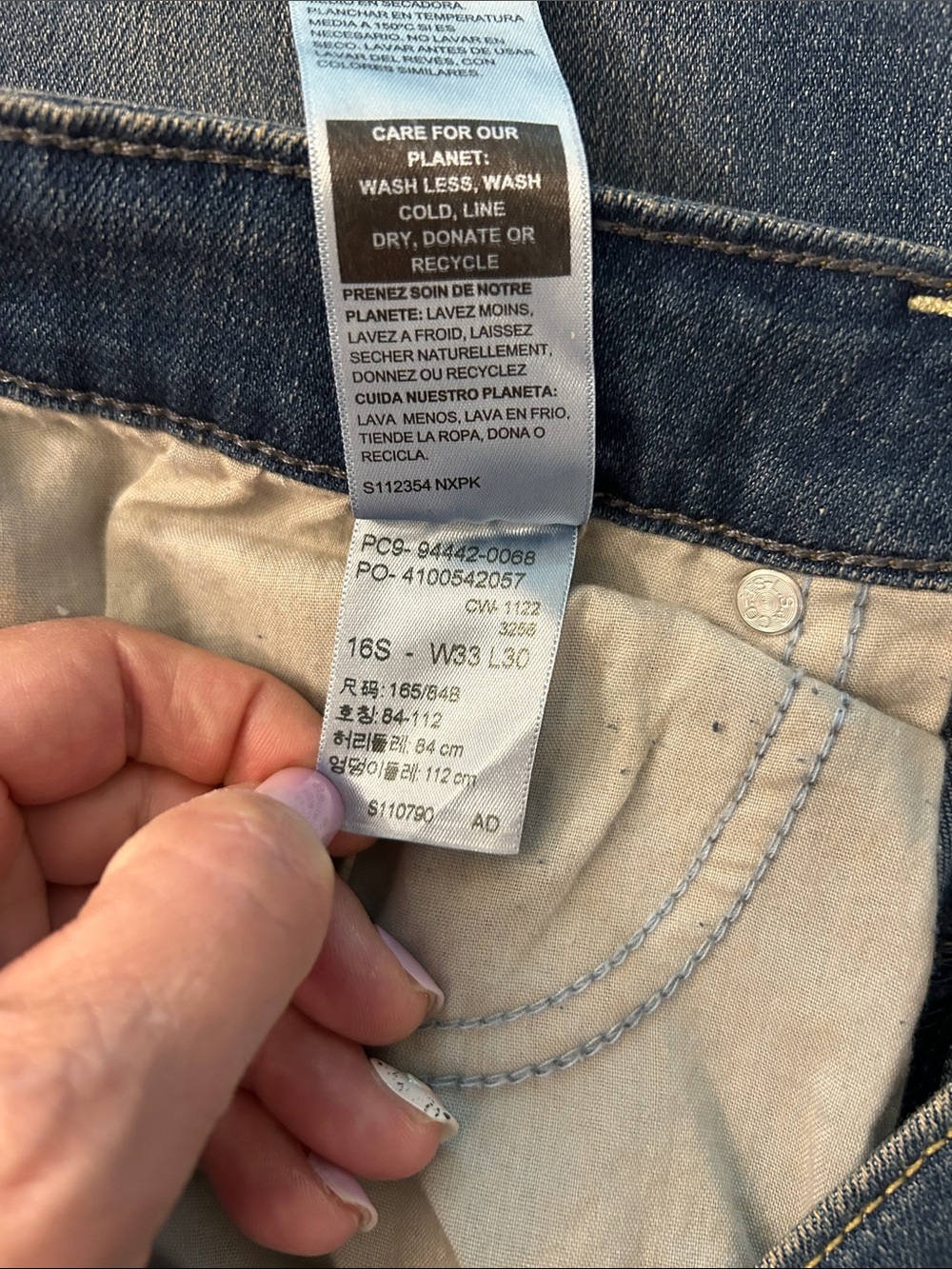 Signature gold Levi’s mod rise straight leg denim jeans W33 - Picture 11 of 14